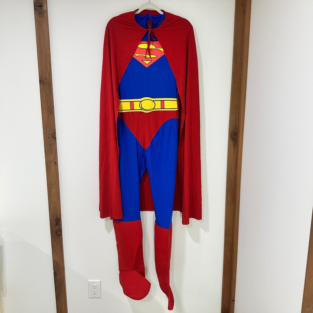 Rubie's Superman Adult Costume Men M Jumpsuit Cape Boot Tops DC Comics